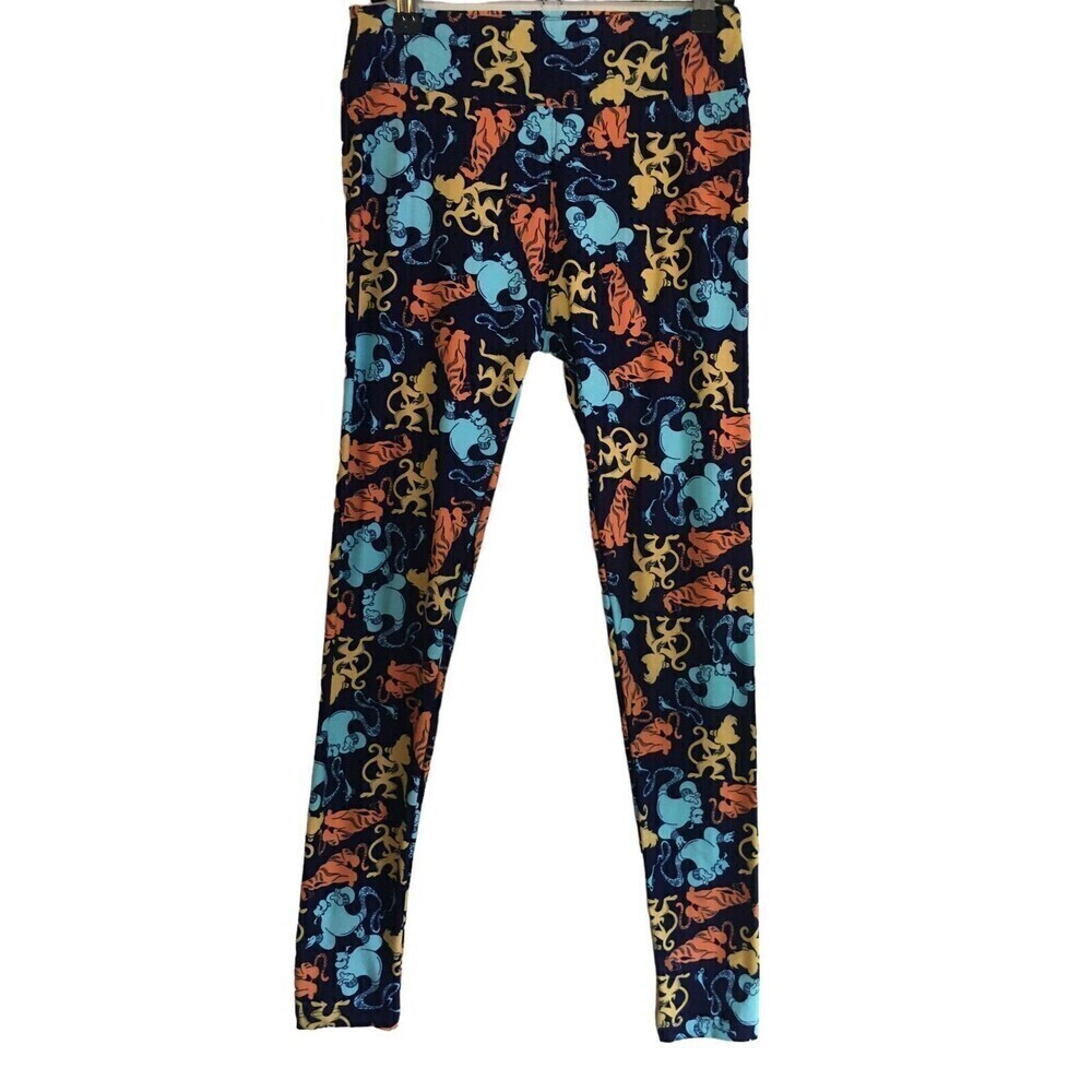 LuLaRoe Leggings Women's One Size Navy Blue Aladdin Disney